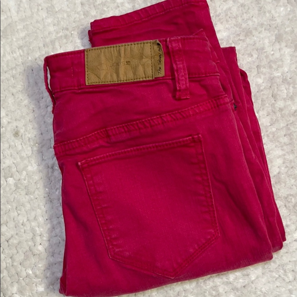 Joe’s hot pink skinny jeans